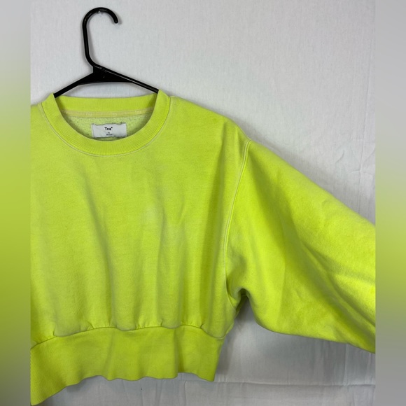 TNA Perkins Sweatshirt Neon Green Sz S - Picture 7 of 10